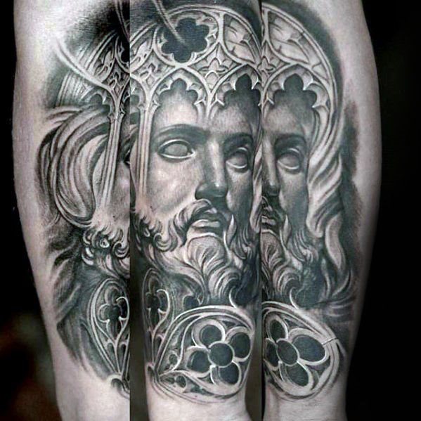 tatuaje jesus antebrazo para hombre 45