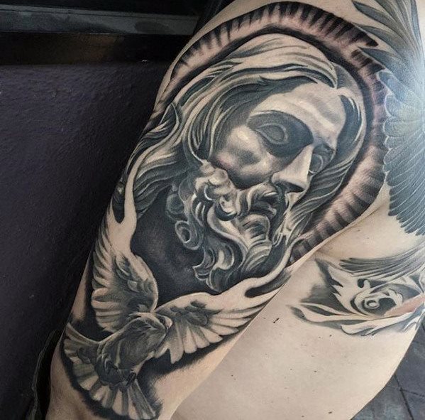 tatuaje jesus brazo para hombre 21