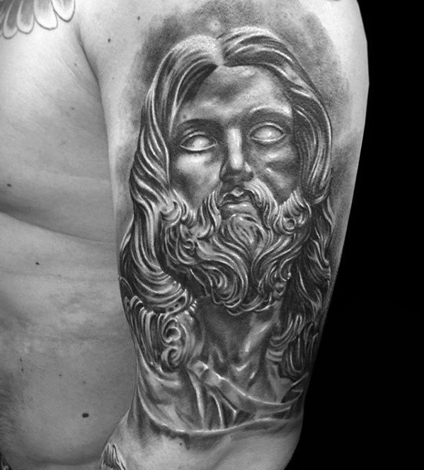 tatuaje jesus brazo para hombre 26