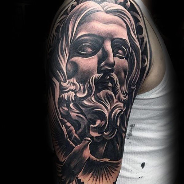 tatuaje jesus brazo para hombre 29