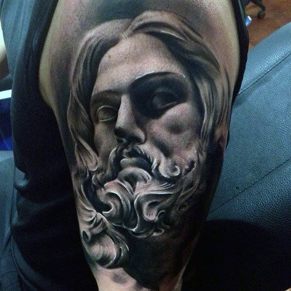 tatuaje jesus brazo para hombre 50