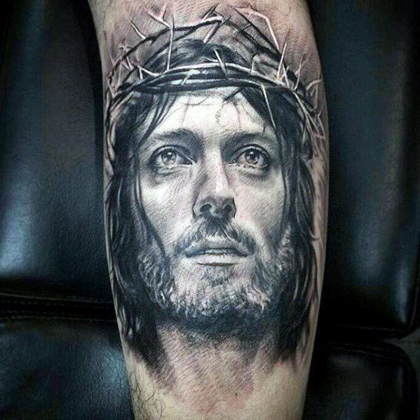 tatuaje jesus brazo para hombre 56