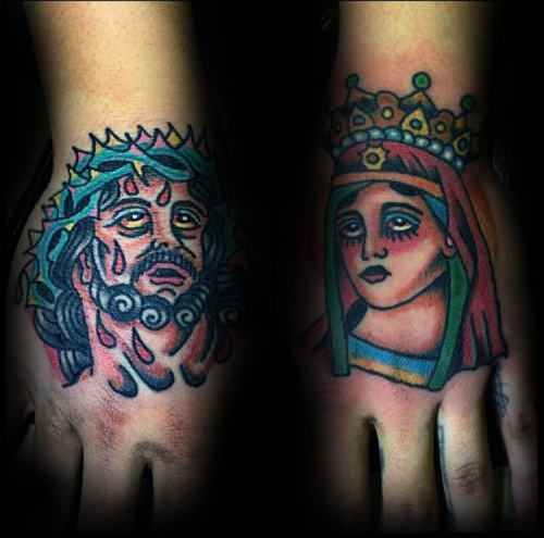 tatuaje jesus mano para hombre 02