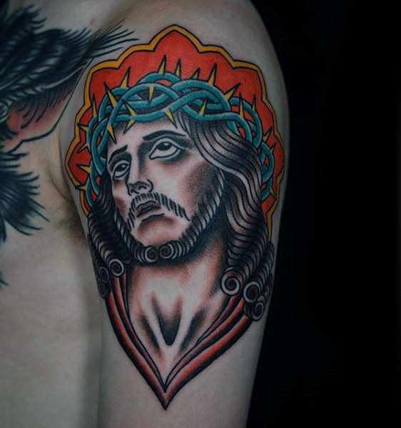 tatuaje jesus para hombre 107