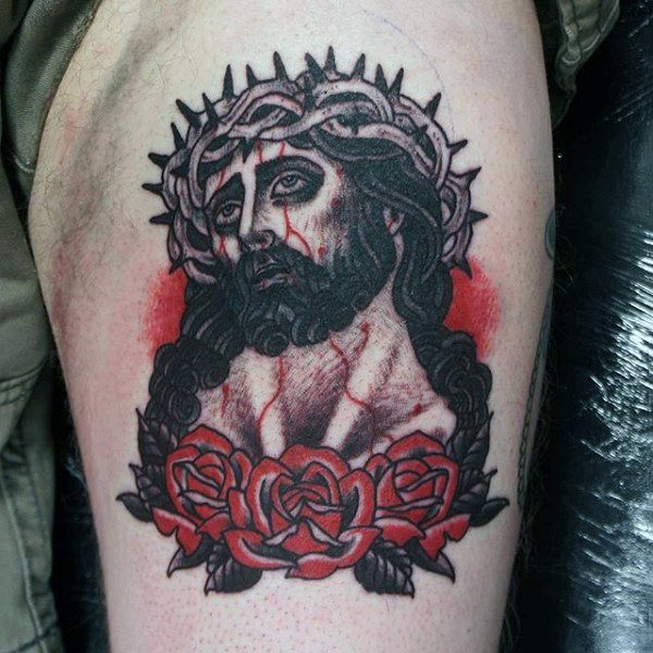 tatuaje jesus para hombre 109