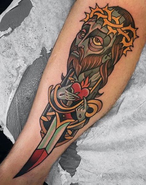 tatuaje jesus para hombre 46