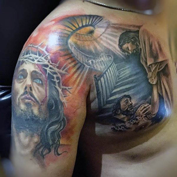 tatuaje jesus para hombre 62
