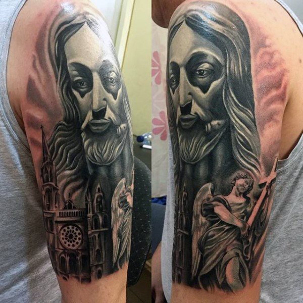 tatuaje jesus para hombre 80