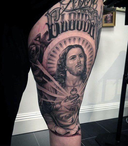 tatuaje jesus para hombre 85