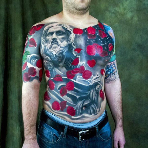 tatuaje jesus pecho para hombre 17