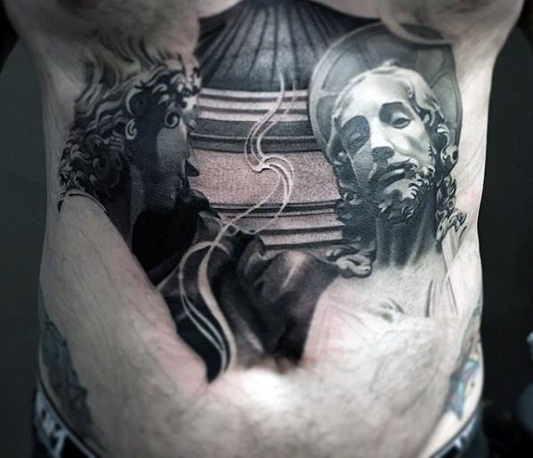 tatuaje jesus pecho para hombre 29