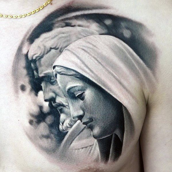 tatuaje jesus pecho para hombre 32