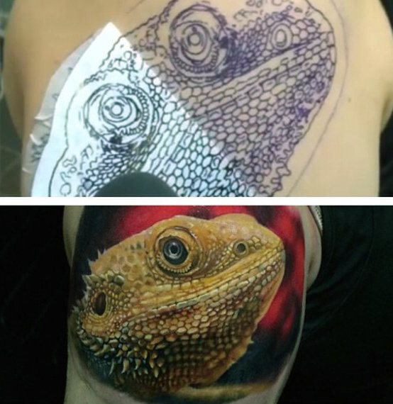 tatuaje lagarto para hombre 15