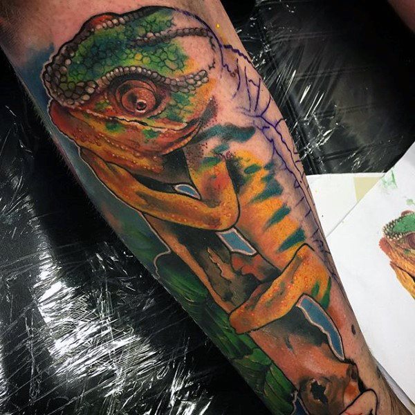 tatuaje lagarto para hombre 17