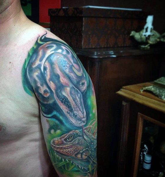 tatuaje lagarto para hombre 36