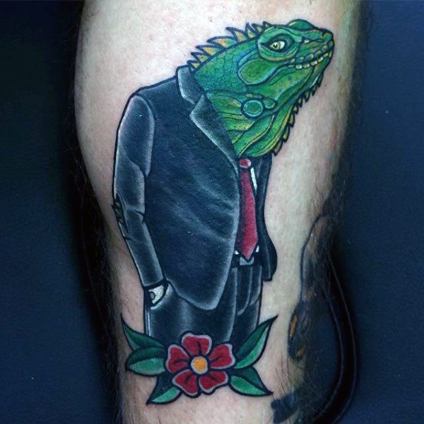 tatuaje lagarto para hombre 70