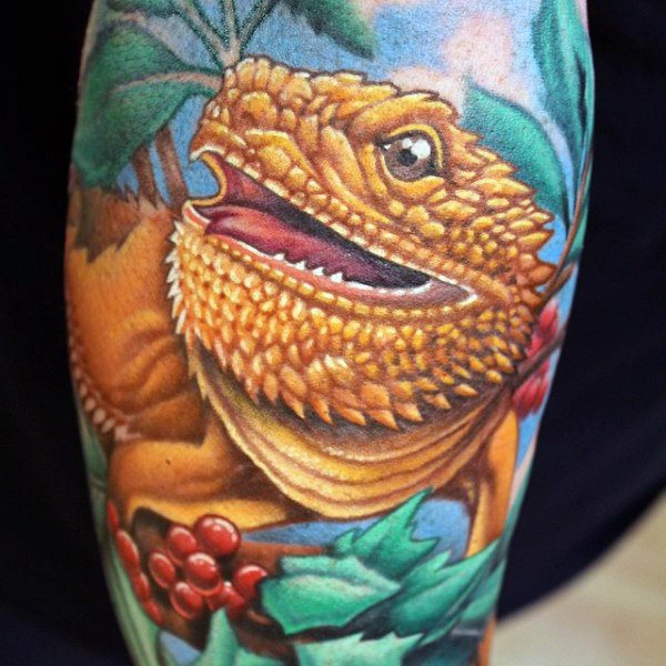 tatuaje lagarto para hombre 73