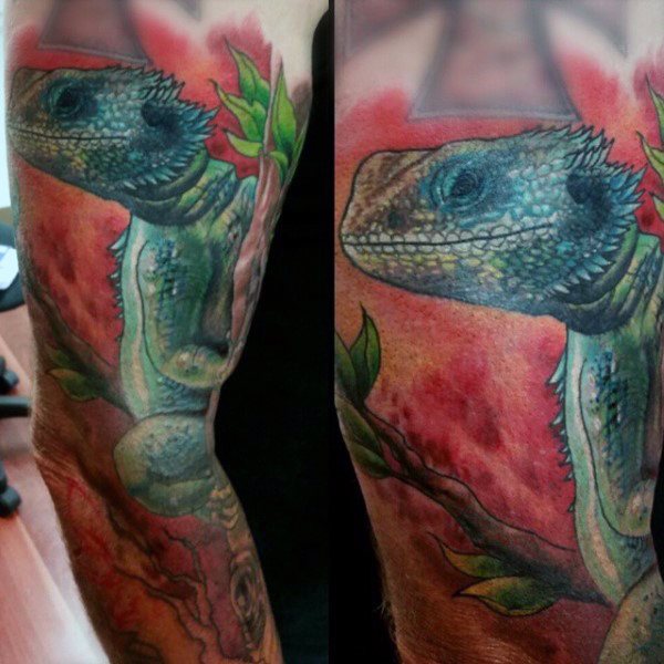 tatuaje lagarto para hombre 88