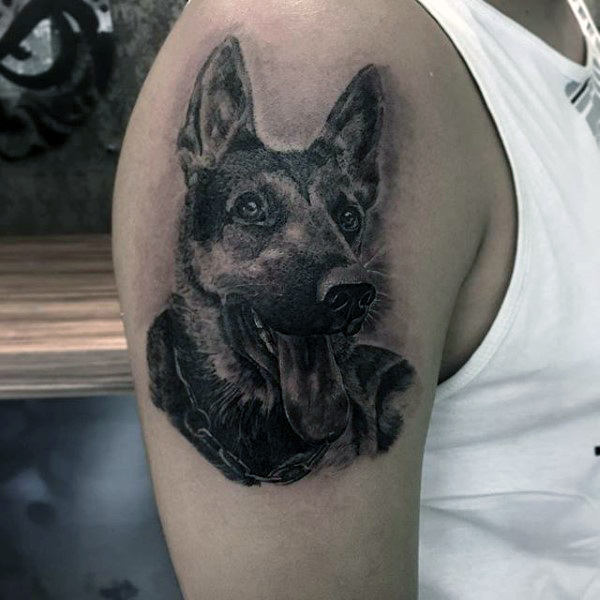 tatuaje perro para hombre 39