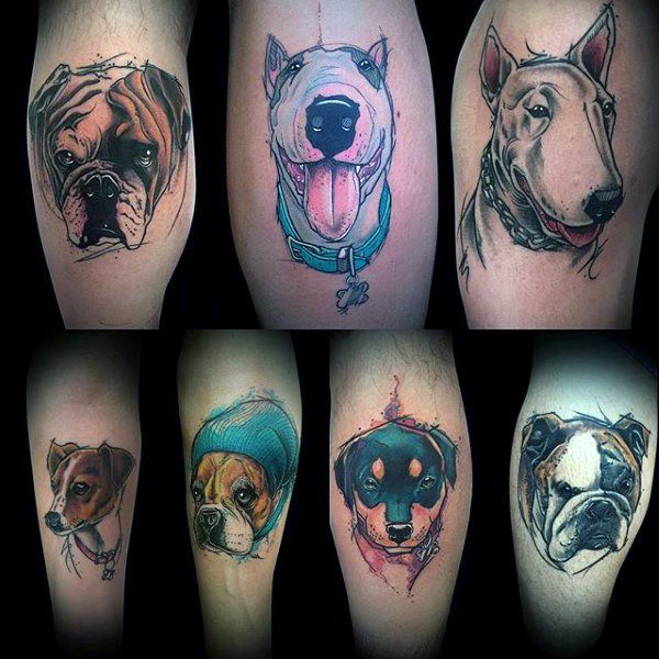 tatuaje perro para hombre 42