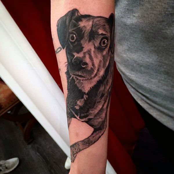 tatuaje perro para hombre 47