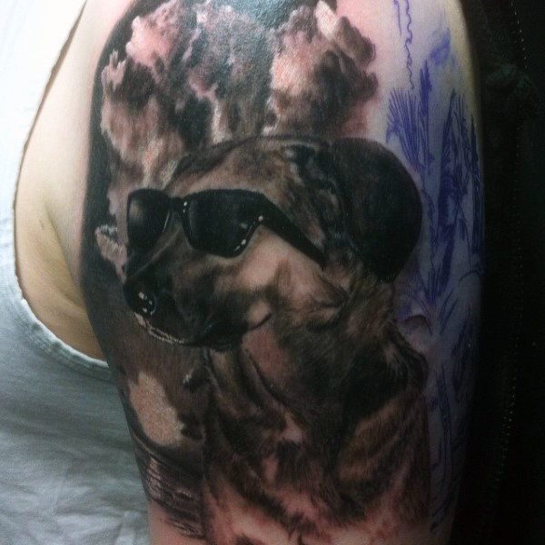 tatuaje perro para hombre 49