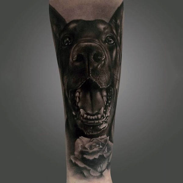 tatuaje perro para hombre 60