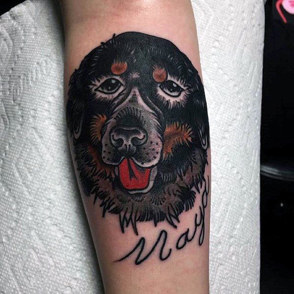 tatuaje perro para hombre 69