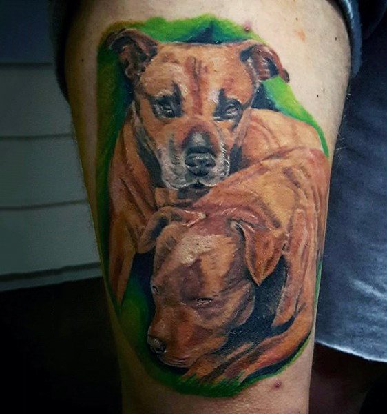 tatuaje perro para hombre 93