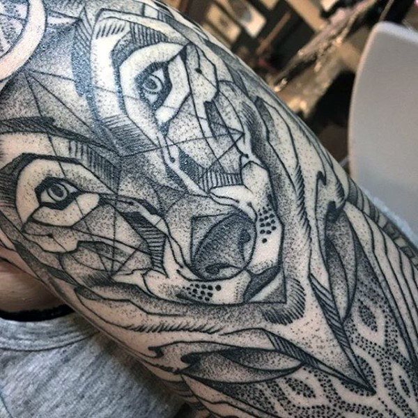 tatuaje perro para hombre 94