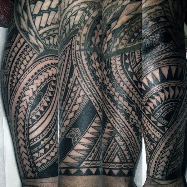 tatuaje polinesio antebrazo para hombre 25
