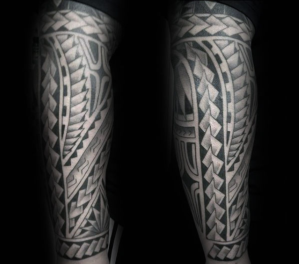 tatuaje polinesio antebrazo para hombre 31