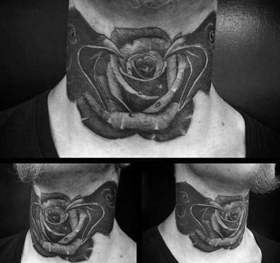 tatuaje rosa real para hombre 45