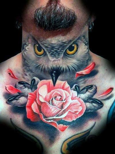 tatuaje rosa real para hombre 47