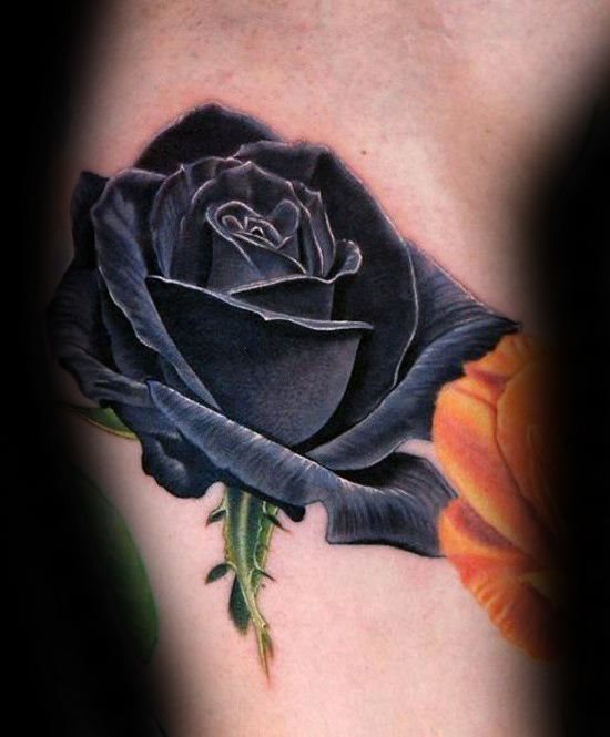 tatuaje rosa real para hombre 53