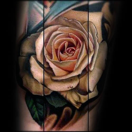 tatuaje rosa real para hombre 57