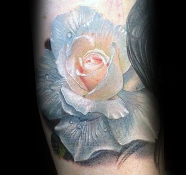 tatuaje rosa real para hombre 76