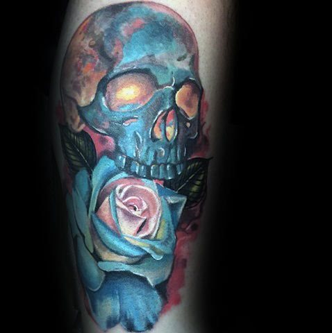tatuaje rosa real para hombre 81