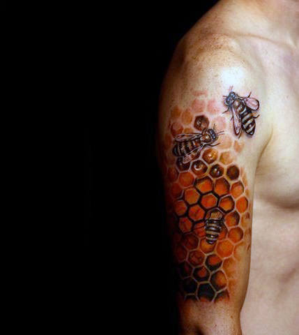 tatuaje abeja para hombre 02