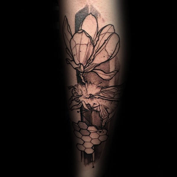 tatuaje abeja para hombre 03