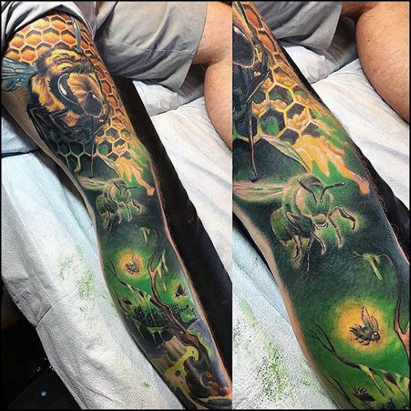 tatuaje abeja para hombre 11