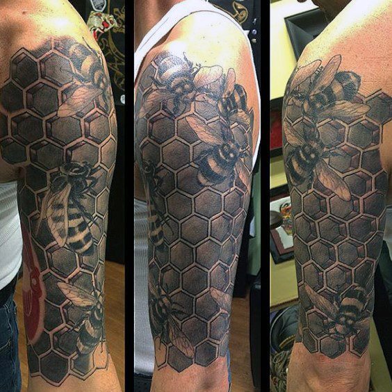 tatuaje abeja para hombre 18