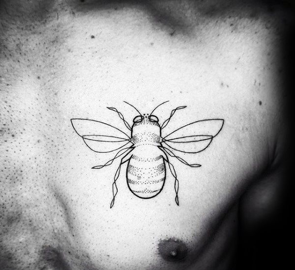 tatuaje abeja para hombre 28