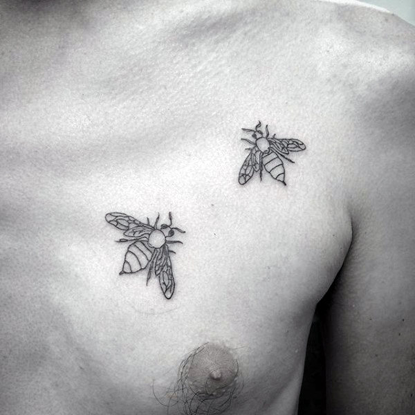 tatuaje abeja para hombre 36