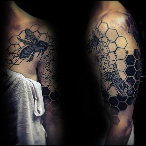 tatuaje abeja para hombre 39