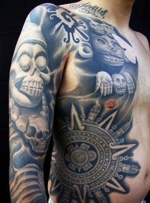 tatuaje azteca para hombre 04