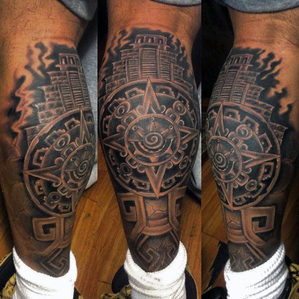 tatuaje azteca para hombre 08