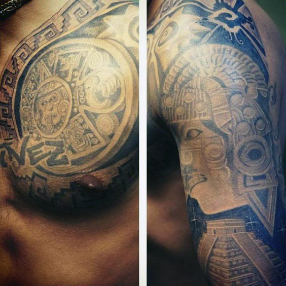 tatuaje azteca para hombre 09