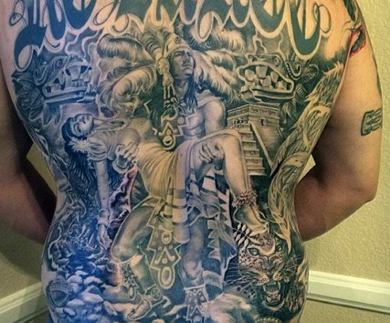 tatuaje azteca para hombre 13