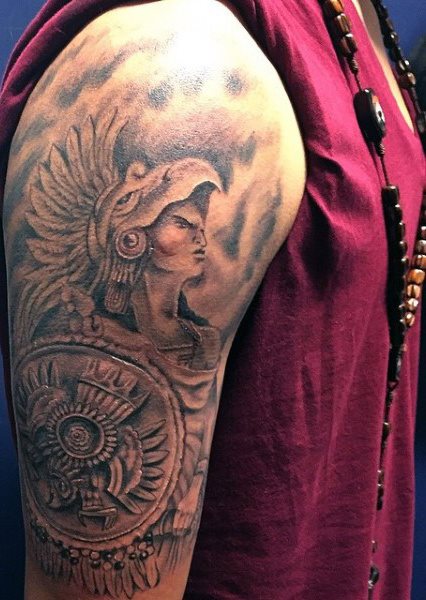 tatuaje azteca para hombre 16